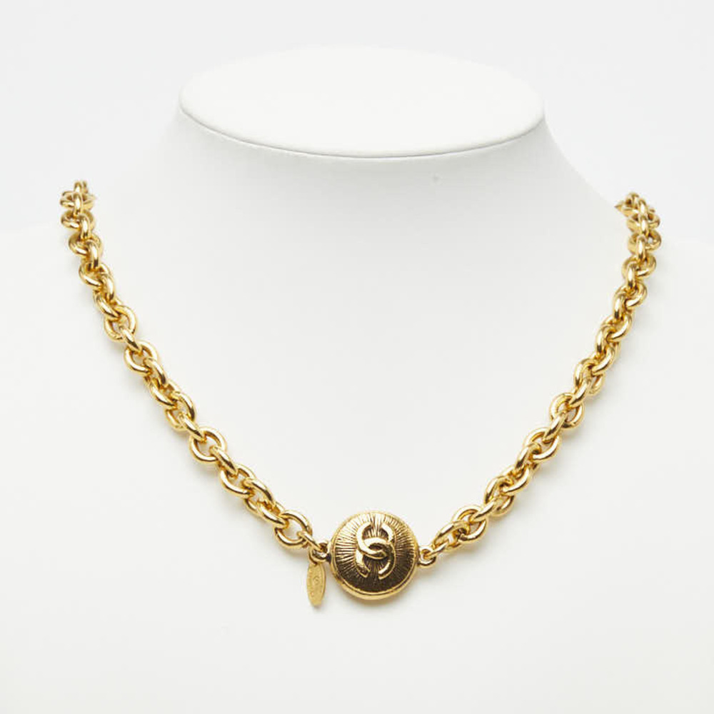 CHANEL Gold Logo Necklace - Picture 6 of 7